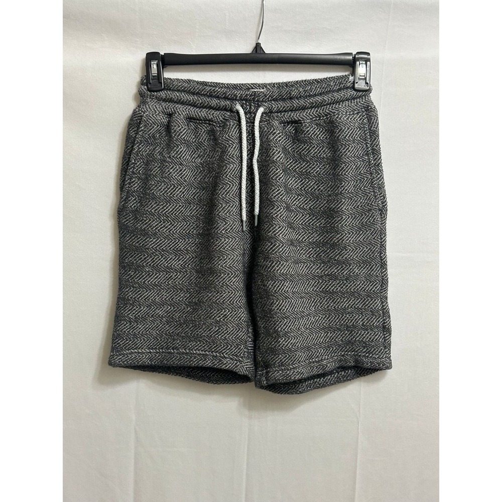 Faherty Mens Gray Herringbone Cotton Drawstring Shorts MBU2314-GNI Size S